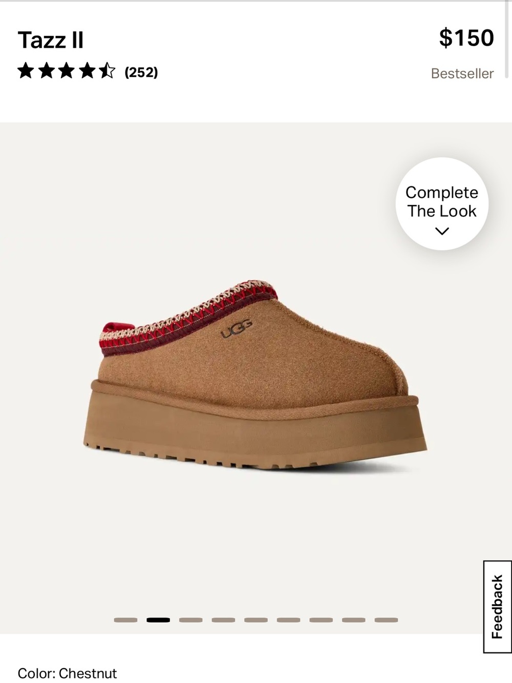 UGG Tazz II Women's Chestnut Slip-On Mule with Platform